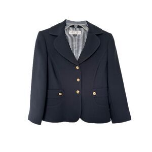 NWOT Tahari Arthur S. Levine Women’s Black Long Sleeve Blazer Jacket‎ Size 4P